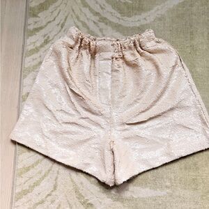 The Frankie Shop Cream High Waist Shorts